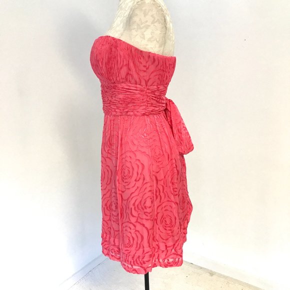 BCBGMaxAzria 6 Rose Strapless Mini Dress Pink - Picture 4 of 11